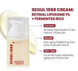 KSECRET SEOUL 1988 Cream: Retinal Liposome 1% + Fermented Rice 50ml