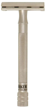 Merkur 23-INOX 3-Piece DE Safety Razor, Closed Comb, Extra Long Handle, Stainless Steel