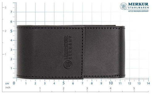 Merkur Leather Case empty for Razor and 10 Blades, Black