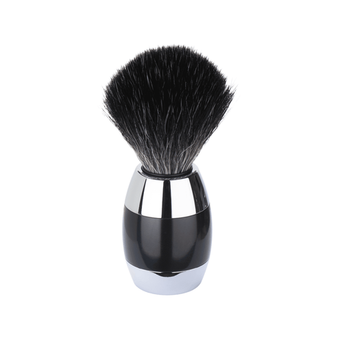 MERKUR Shaving Brush  1201 with Vegan Synthetic Hair in Bright Chrome