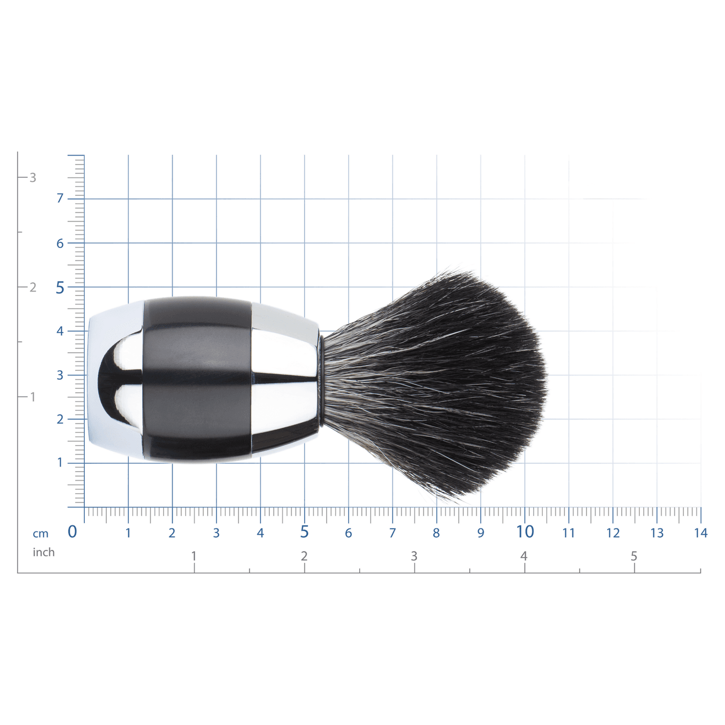 MERKUR Shaving Brush  1201 with Vegan Synthetic Hair in Bright Chrome