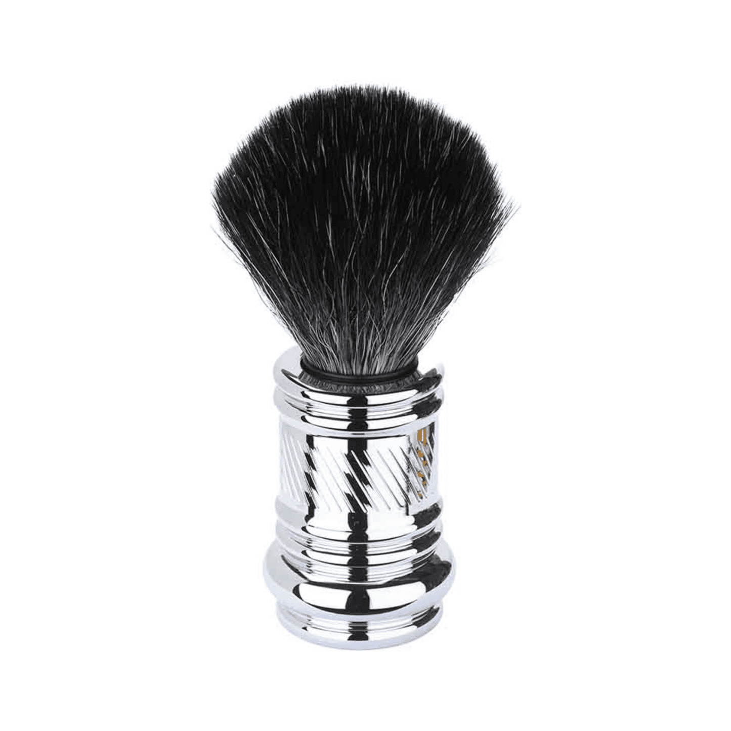 MERKUR Shaving Brush 1381 with Vegan Synthetic Hair in Bright Chrome