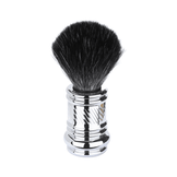 MERKUR Shaving Brush 1381 with Vegan Synthetic Hair in Bright Chrome