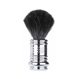 MERKUR Shaving Brush 1381 with Vegan Synthetic Hair in Bright Chrome