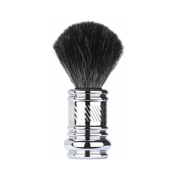 MERKUR Shaving Brush 1381 with Vegan Synthetic Hair in Bright Chrome