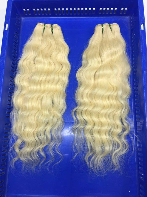 Indian raw 613 blonde wefted hair