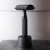 Rockwell 6S Stainless Steel Adjustable DE Safety Razor - Matte Black PVD (6 Settings)