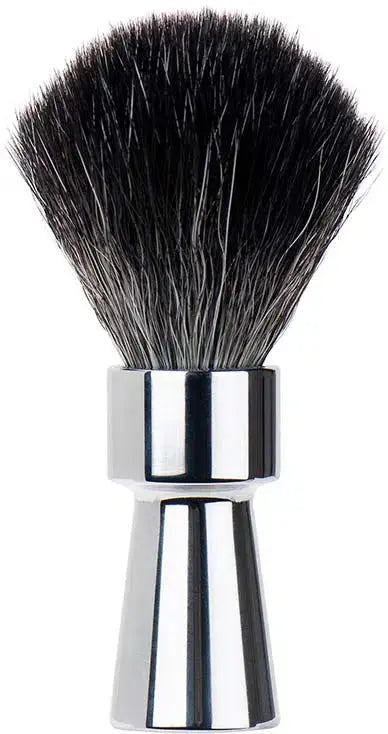 MERKUR Shaving Brush 1100 with Vegan Synthetic Hair in Bright Chrome