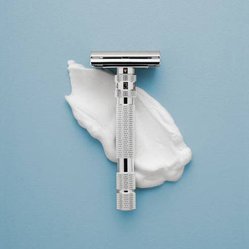 Rockwell T2 Adjustable Safety Razor - White Chrome (Twist-to-Open)