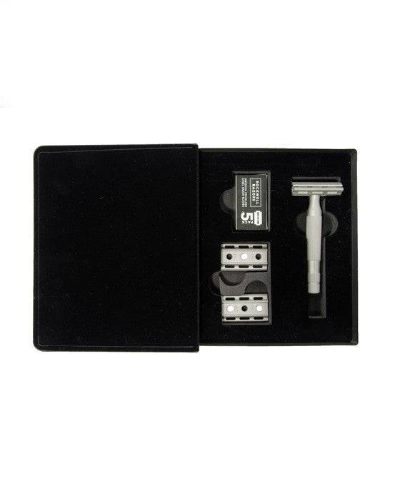 Rockwell 6S Stainless Steel Adjustable DE Safety Razor - Matte Stainless (6 Settings)