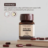 Upakarma Ayurveda 100% Pure Shilajit 90 Capsules